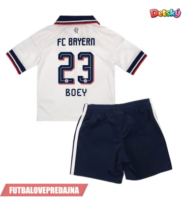 Lacne Dětský Futbalové dres Bayern Munich Sacha Boey #23 2026-27 Krátky Rukáv - Preč (+ trenírky)